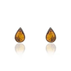 Histoire d'Or Boucles D'oreilles Puces Argent Blanc Junie Ambre Discount
