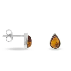 Histoire d'Or Boucles D'oreilles Puces Argent Blanc Junie Ambre Discount