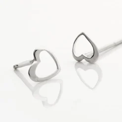 Histoire d'Or Boucles D'oreilles Puces Anne-maudae Coeurs or blanc