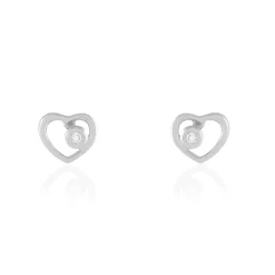 Histoire d'Or Boucles D'oreilles Puces Ashley Argent Blanc Oxyde De Zirconium Sale
