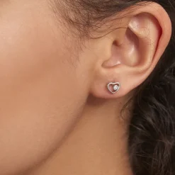 Histoire d'Or Boucles D'oreilles Puces Ashley Argent Blanc Oxyde De Zirconium Sale