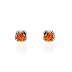 Histoire d'Or Boucles D'oreilles Puces Argent Blanc Joude Ambre Online