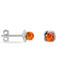 Histoire d'Or Boucles D'oreilles Puces Argent Blanc Joude Ambre Online