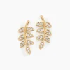 Histoire d'Or Boucles D'oreilles Puces Ael Or Jaune Oxyde De Zirconium New