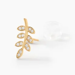 Histoire d'Or Boucles D'oreilles Puces Ael Or Jaune Oxyde De Zirconium New