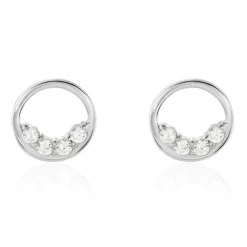 Histoire d'Or Boucles D'oreilles Puces Argent Blanc Vivence Oxydes De Zirconium Discount
