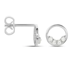Histoire d'Or Boucles D'oreilles Puces Argent Blanc Vivence Oxydes De Zirconium Discount