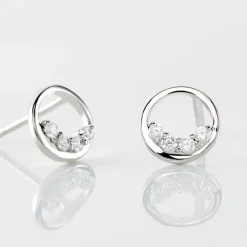 Histoire d'Or Boucles D'oreilles Puces Argent Blanc Vivence Oxydes De Zirconium Discount