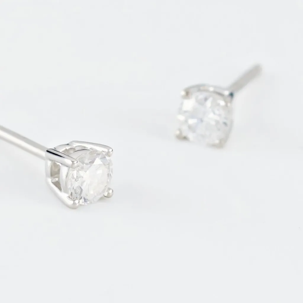 Histoire d'Or Boucles D'oreilles Puces Aphrodite or blanc diamant Discount