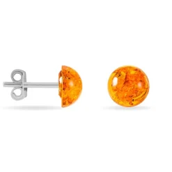 Histoire d'Or Boucles D'oreilles Puces Argent Blanc Brunhilld Ambre Online