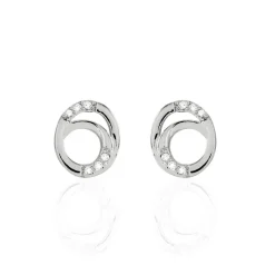 Histoire d'Or Boucles D'oreilles Puces Annea Argent Blanc Oxyde De Zirconium Discount