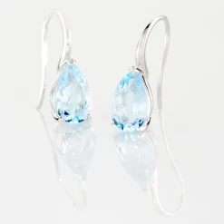 Histoire d'Or Boucles D'oreilles Puces Anesa Or Blanc Topaze Best