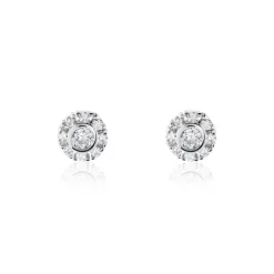 Histoire d'Or Boucles D'oreilles Puces Argent Blanc Gwenegan Oxydes De Zirconium Online