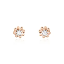 Histoire d'Or Boucles D'oreilles Puces Argent Rose Donella Oxyde De Zirconium Best