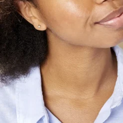 Histoire d'Or Boucles D'oreilles Puces Astralia Or Jaune Oxyde De Zirconium