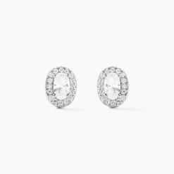 Histoire d'Or Boucles D'oreilles Puces Albertina Argent Blanc Oxyde De Zirconium Online