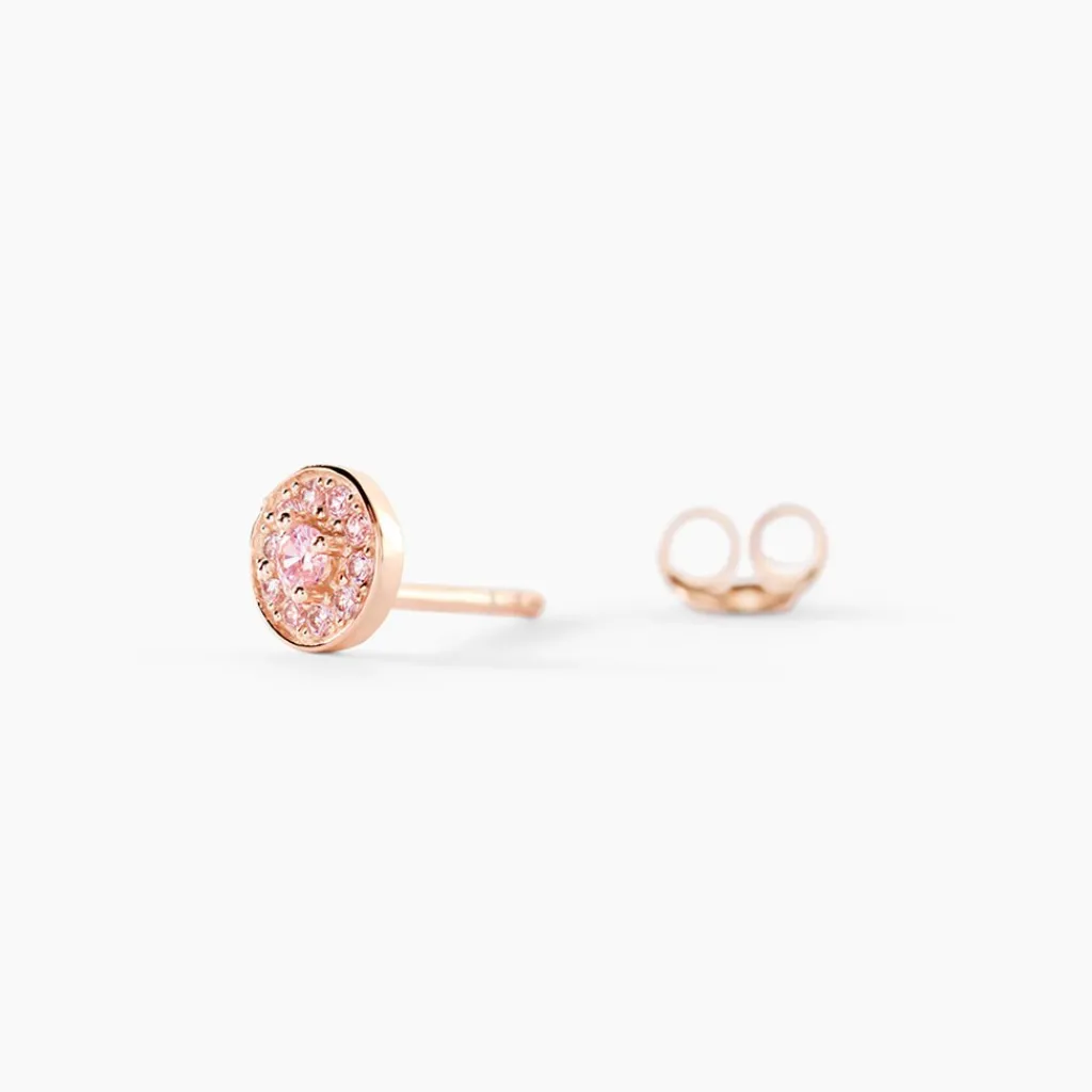 Histoire d'Or Boucles D'oreilles Puces Auxana Argent Rose Oxyde De Zirconium argent rose oxyde rose Clearance
