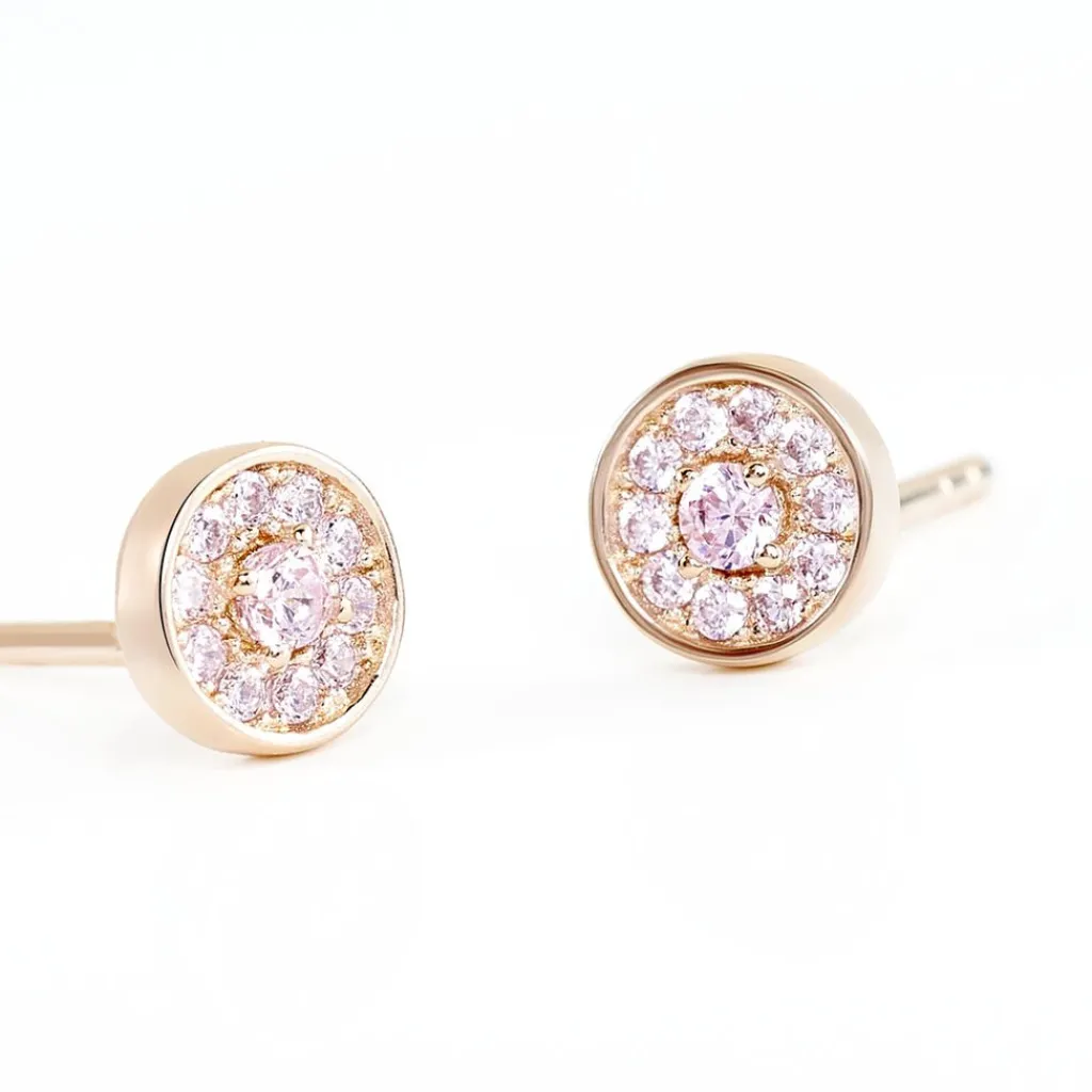 Histoire d'Or Boucles D'oreilles Puces Auxana Argent Rose Oxyde De Zirconium argent rose oxyde rose Clearance