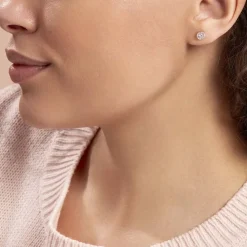 Histoire d'Or Boucles D'oreilles Puces Auxana Argent Rose Oxyde De Zirconium argent rose oxyde rose Clearance