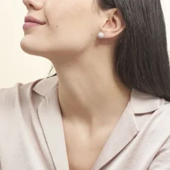 Histoire d'Or Boucles D'oreilles Puces Ayana Argent Blanc New