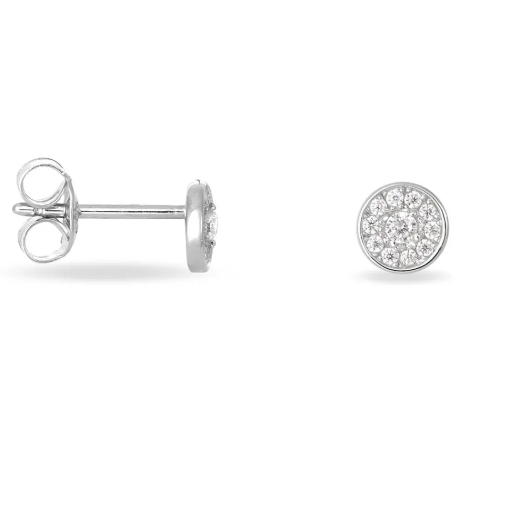 Histoire d'Or Boucles D'oreilles Puces Auxana De Zirconium argent blanc oxyde