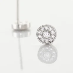 Histoire d'Or Boucles D'oreilles Puces Auxana De Zirconium argent blanc oxyde