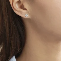 Histoire d'Or Boucles D'oreilles Puces Auxana De Zirconium argent blanc oxyde