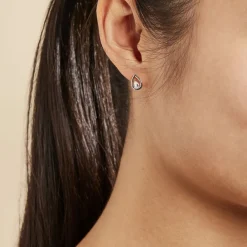 Histoire d'Or Boucles D'oreilles Puces Argent Blanc Temusio Oxydes De Zirconium Best