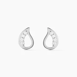 Histoire d'Or Boucles D'oreilles Puces Argent Blanc Sylvan Oxydes De Zirconium Best