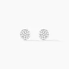 Histoire d'Or Boucles D'oreilles Puces Angeles Argent Blanc Oxyde De Zirconium New
