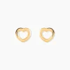 Histoire d'Or Boucles D'oreilles Puces Anne-maudae Coeurs Or Jaune Clearance