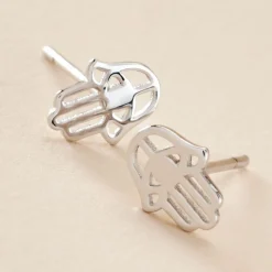 Histoire d'Or Boucles D'oreilles Puces Abby Argent Blanc Sale