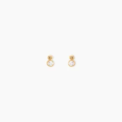 Histoire d'Or Boucles D'Oreilles Puces Aura Plaque Or Jaune Oxyde De Zirconium Outlet