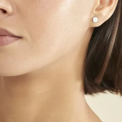 Histoire d'Or Boucles D'oreilles Puces Apoline Argent Blanc Clearance