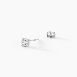 Histoire d'Or Boucles D'oreilles Puces Artemis Or Blanc Diamant Sale