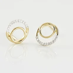 Histoire d'Or Boucles D'oreilles Puces Atlanta Or Jaune Diamant Discount