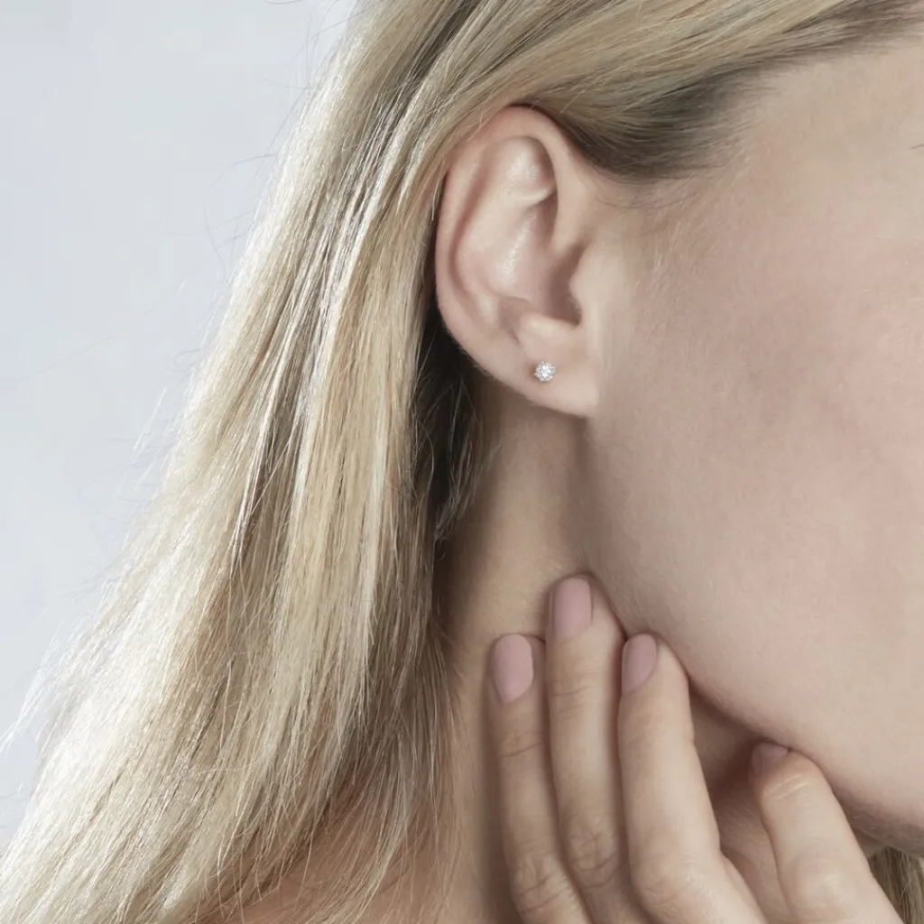 Histoire d'Or Boucles D'oreilles Puces Artemis Or Jaune Diamants