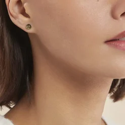 Histoire d'Or Boucles D'oreilles Puces Argent Blanc Acacia Ambre