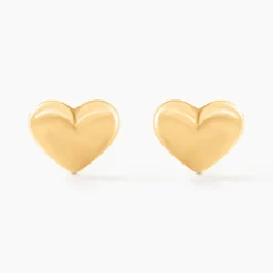 Histoire d'Or Boucles D'oreilles Puces Aricia Coeur Or Jaune Outlet
