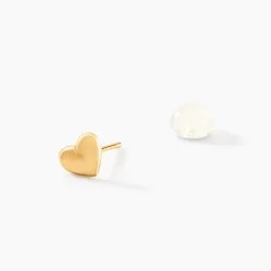 Histoire d'Or Boucles D'oreilles Puces Aricia Coeur Or Jaune Outlet