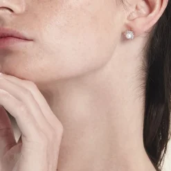 Histoire d'Or Boucles D'oreilles Puces Argent Blanc Cheri Perle De Culture Oxydes Sale