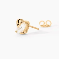 Histoire d'Or Boucles D'oreilles Puces Abelinia De Zirconium plaqué or jaune oxyde Online