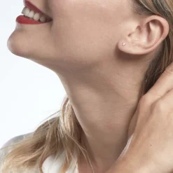 Histoire d'Or Boucles D'oreilles Puces Achilee Or Jaune Oxyde New