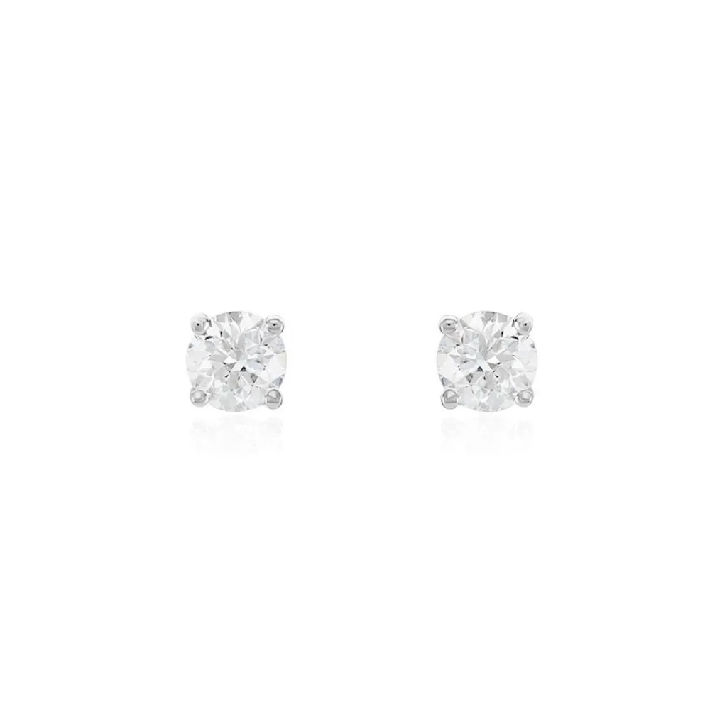Histoire d'Or Boucles D'oreilles Puces Aphrodite s or blanc diamant Online