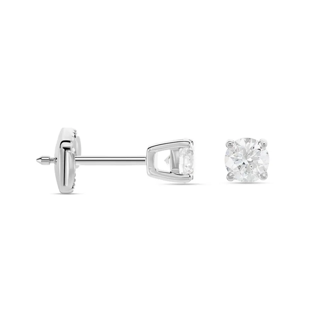 Histoire d'Or Boucles D'oreilles Puces Aphrodite s or blanc diamant Online