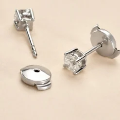 Histoire d'Or Boucles D'oreilles Puces Aphrodite s or blanc diamant Online