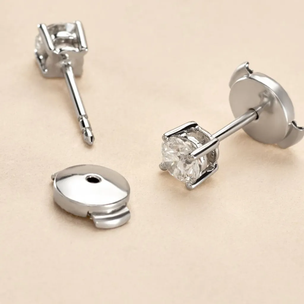 Histoire d'Or Boucles D'oreilles Puces Aphrodite s or blanc diamant Online