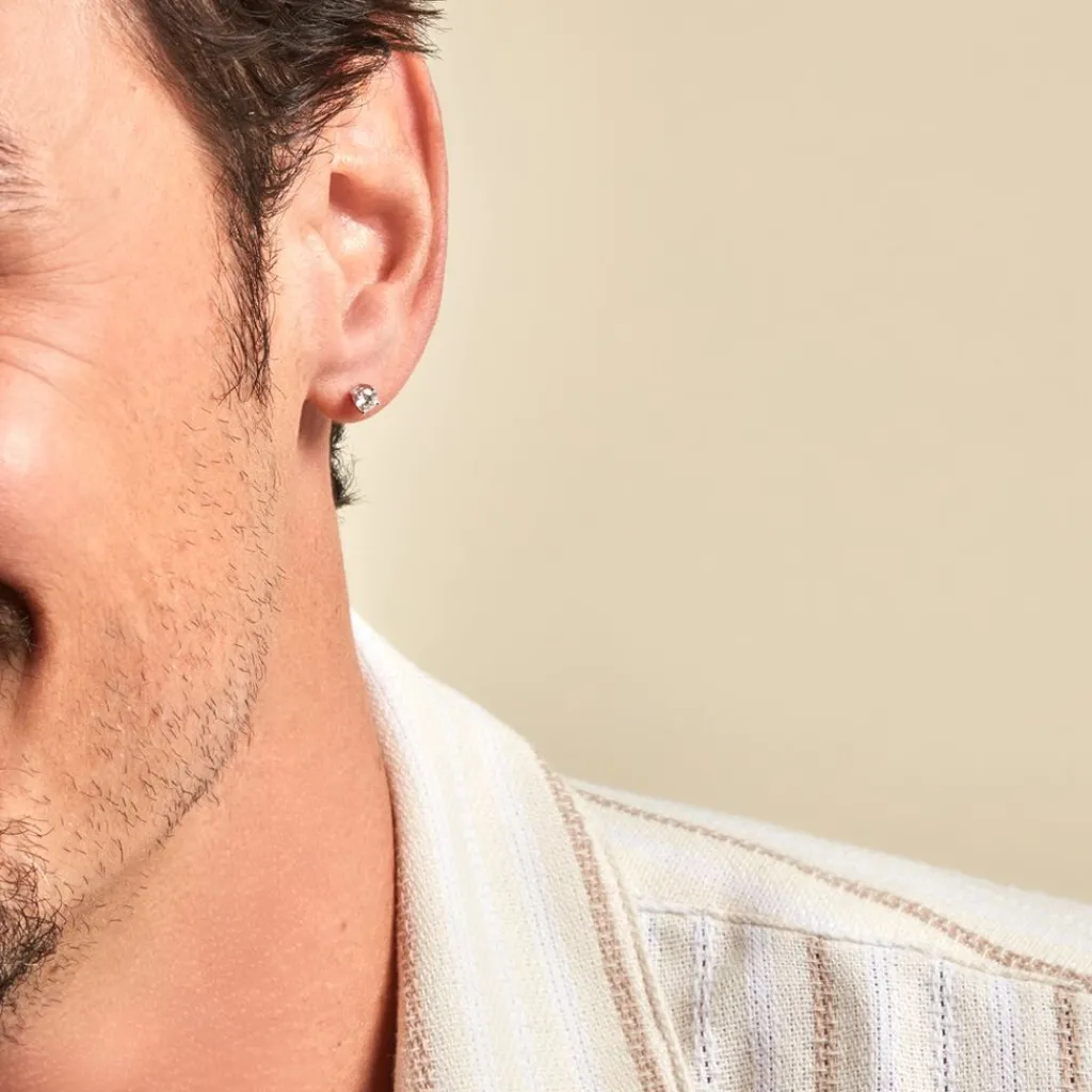 Histoire d'Or Boucles D'oreilles Puces Aphrodite s or blanc diamant Online