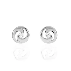 Histoire d'Or Boucles D'oreilles Puces Anne-andree Argent Blanc Oxyde De Zirconium Sale