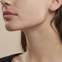 Histoire d'Or Boucles D'oreilles Puces Anne-andree Argent Blanc Oxyde De Zirconium Sale